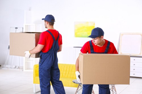 Man with van moving furniture in Edmonton apartment area