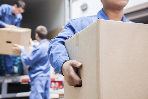 House moving team loading furniture for an Edmonton home relocation