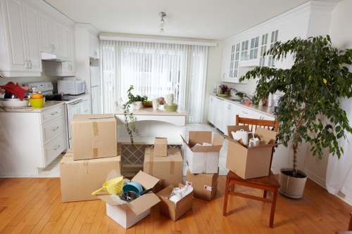 Commercial moving team planning an office relocation in Edmonton