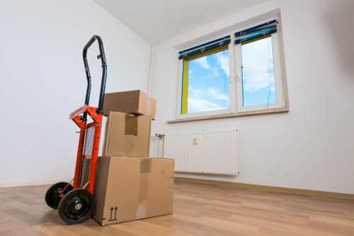 Removal team loading items into a van in Edmonton