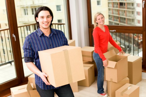 Professional packing and moving supplies prepared for a house move